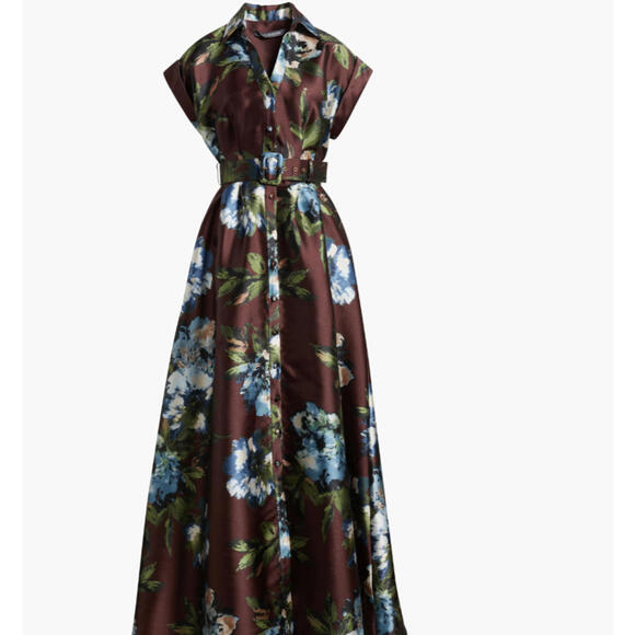 julia jordan Dresses & Skirts - NEW Julia Jordan Women's Floral Print Belted Satin Gown Multi Sz 8 #LD552